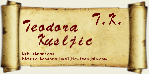 Teodora Kušljić vizit kartica